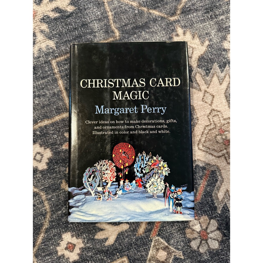 Christmas Card Magic Margaret Perry 1967 Vintage Holiday Craft Decor Book